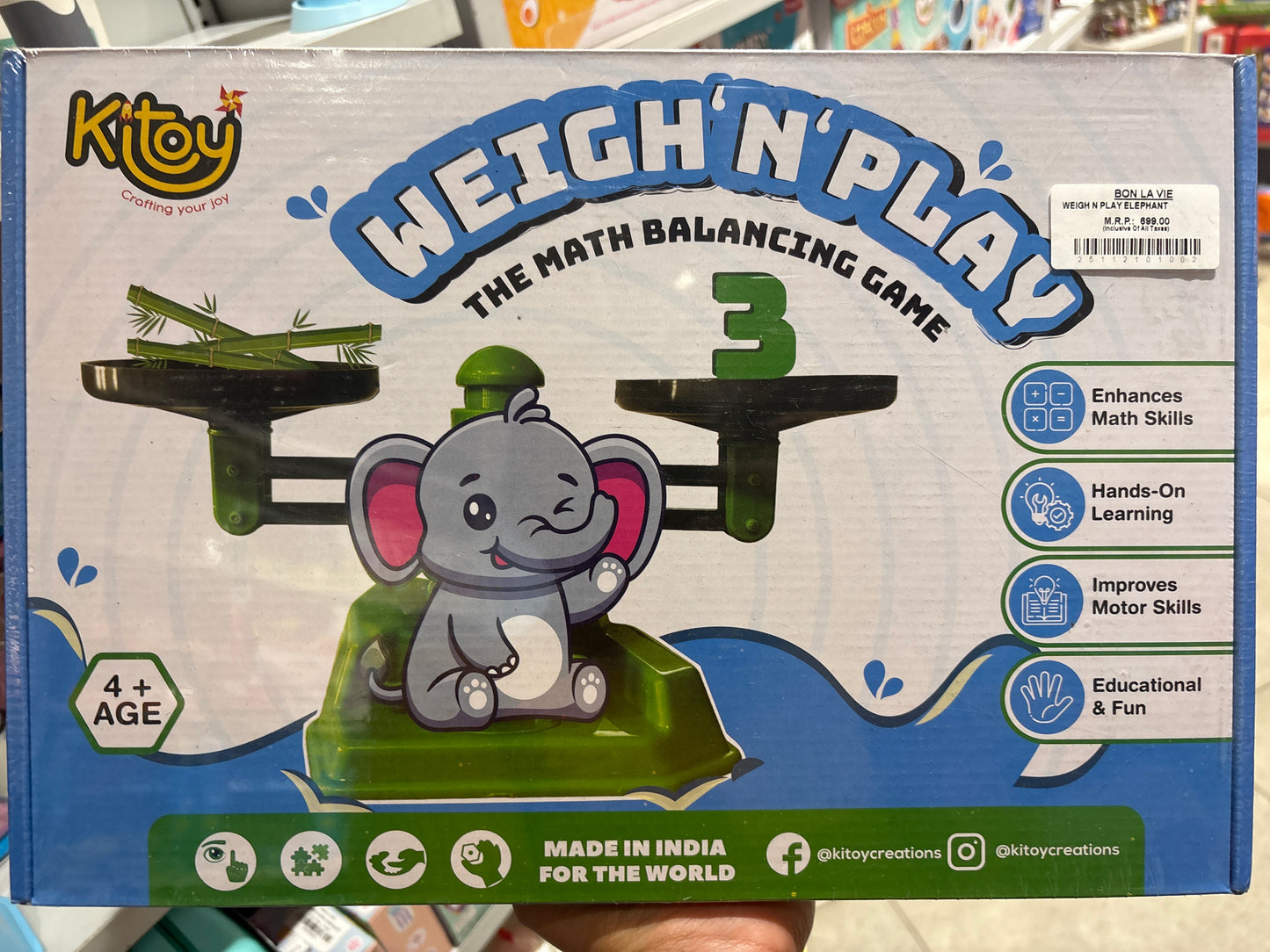 Kitoy Weigh N Play Elephant Math Balancing Game