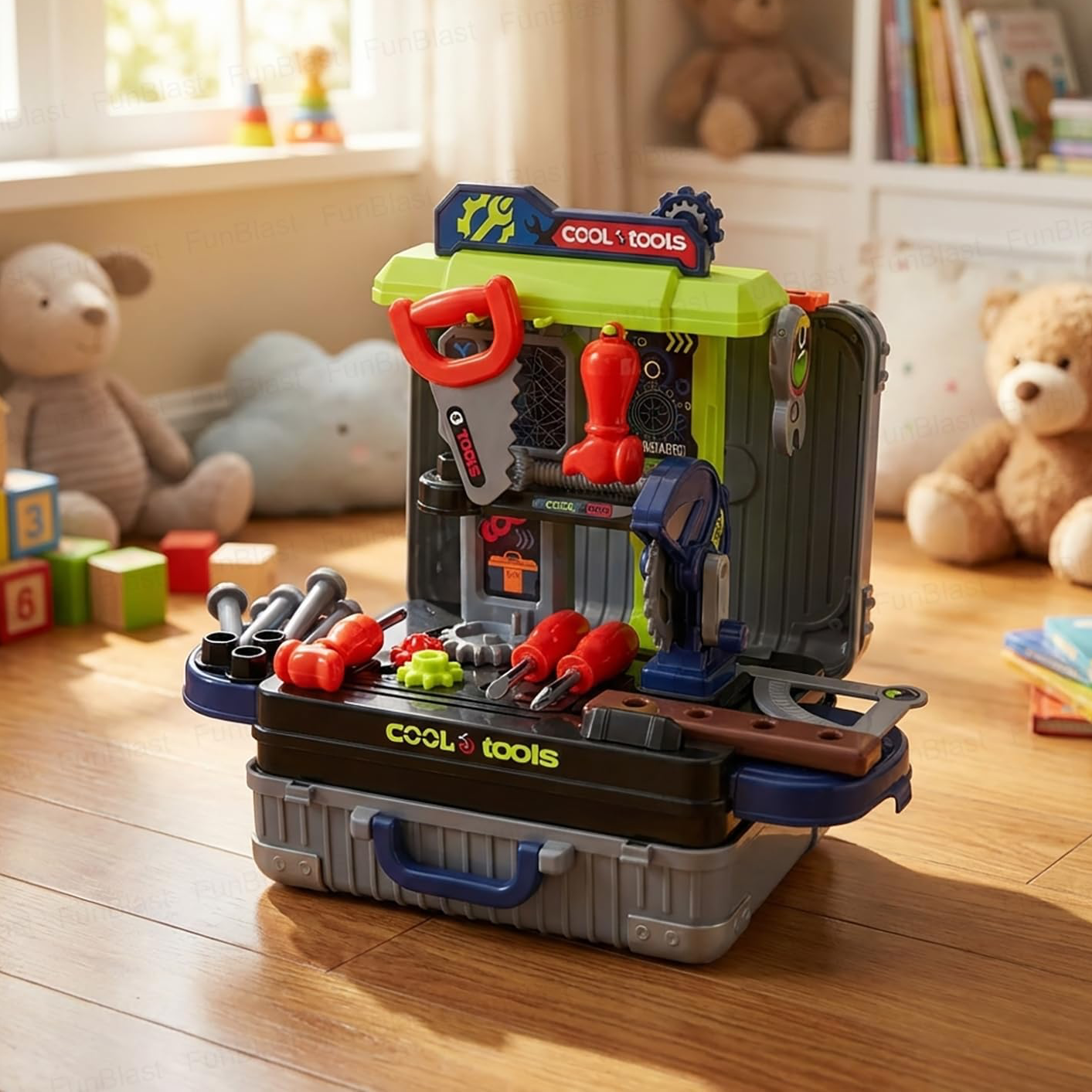 Cool Tools 3-1 Tool Kit Suitcase For Kids