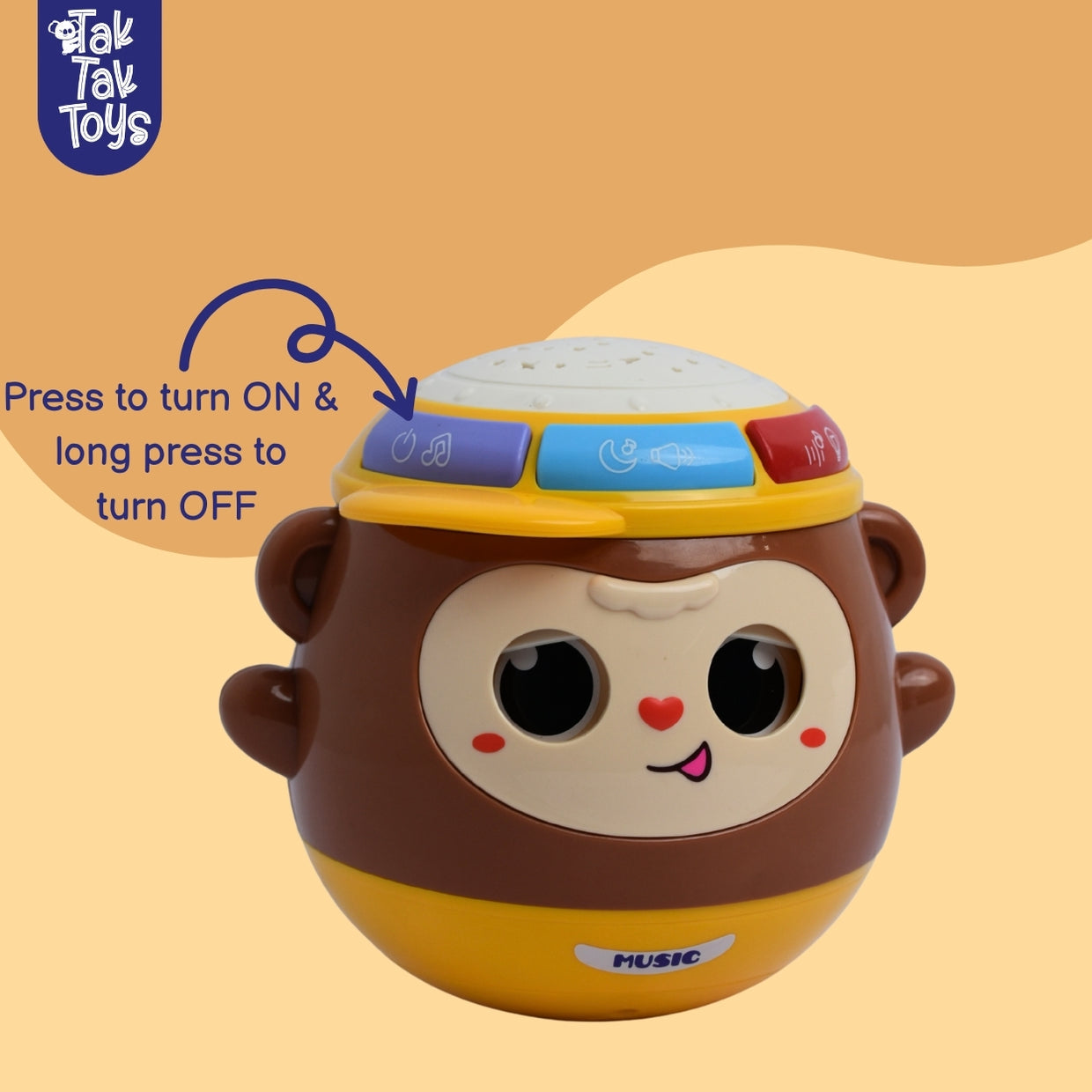 Nubo Jungle Beats Musical Monkey Tumbler Toy
