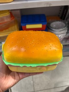 3LAYER BURGER SHAPE PLASTIC LUNCH BOX