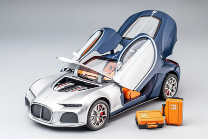 Die-cast 1:24 Scale Alloy Supercar Model with Pull-Back Function & Openable Doors