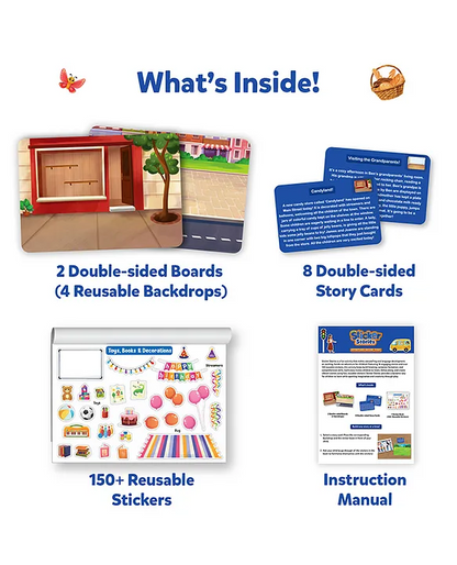 Skillmatics Sticker Stories Creative Activity Kit, 150+ Reusable Stickers