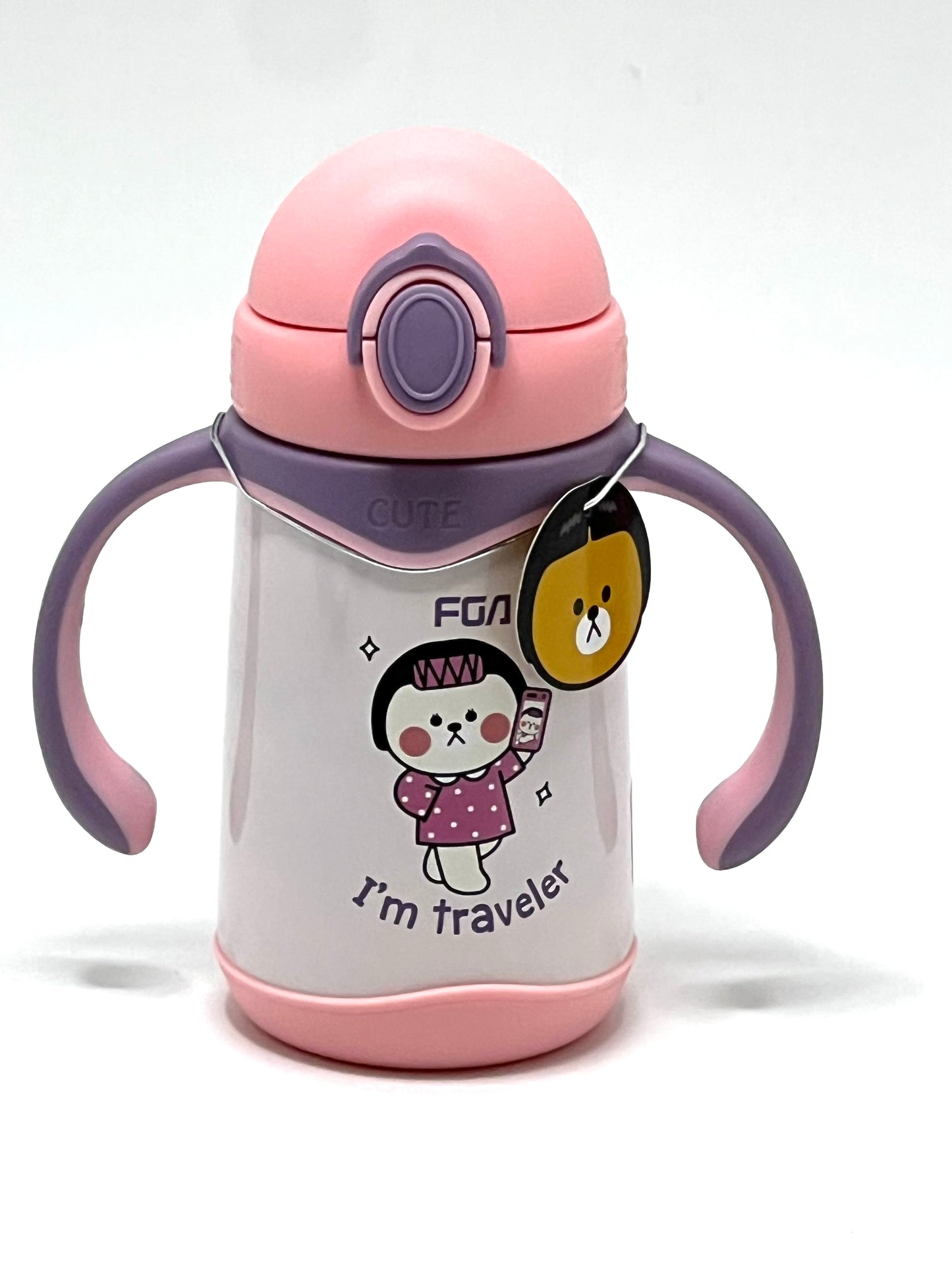 Twin Handle Insulated Sipper Bottle 400ml