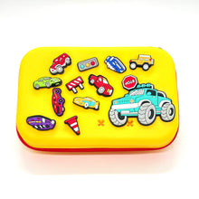 Cars Theme Silicone Pencil Case with 3D Jibbitz Charms