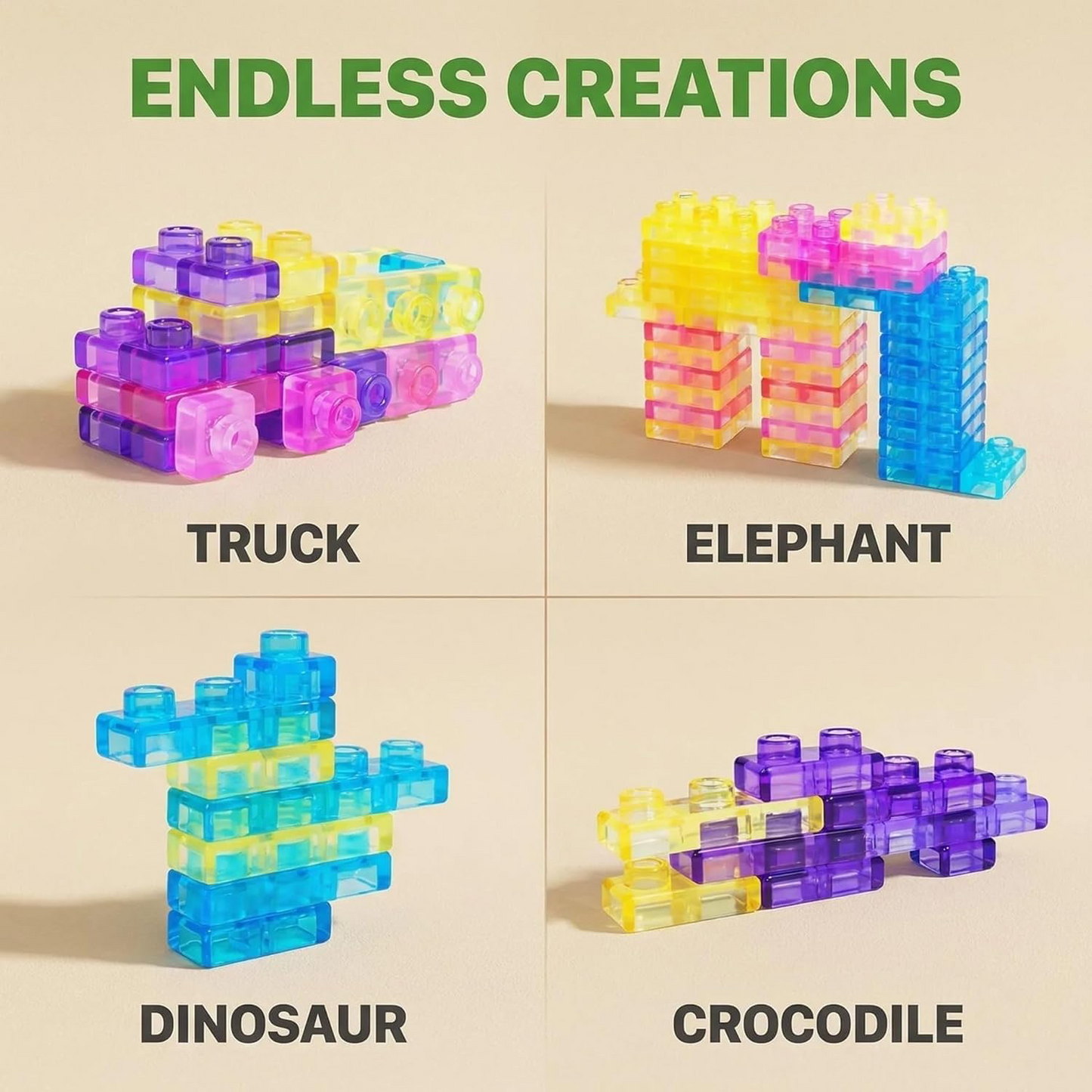Soft Jelly Building Blocks 40 Pcs