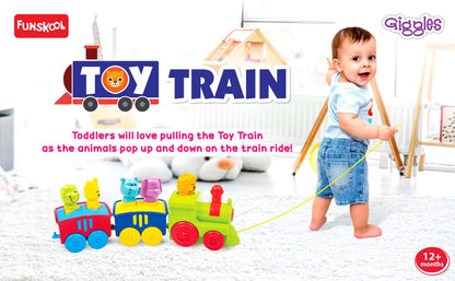 Funskool Giggles Pop Up Activity Toy Train with Animal Pals, Ages 12 Months+