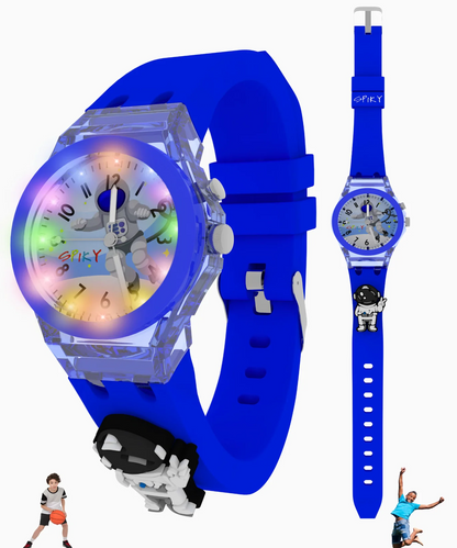 Spiky 3D Cartoon Analog Light Watch For Kids