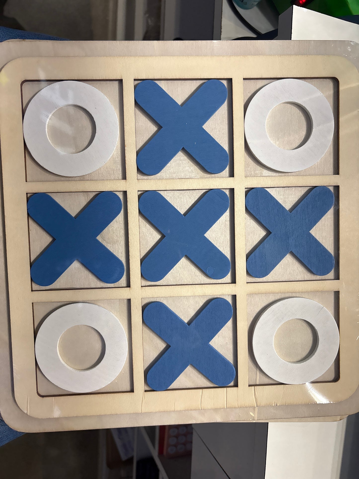 Large Wooden XO Tic Tac Toe Board Game