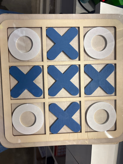 Large Wooden XO Tic Tac Toe Board Game