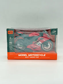 HTS Die-Cast Racing Motorcycle Toy with Light, Music and Smoke Fog