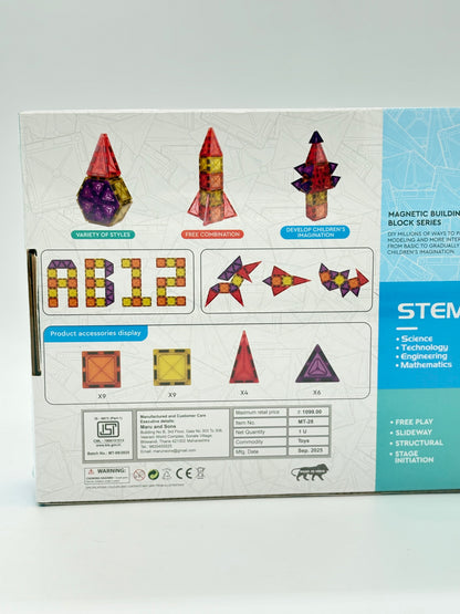 Magnetic Tiles, Building Blocks, 28 pcs