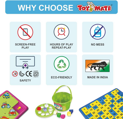 Toymate Press N Pop Jungle Magic 2-in-1 Learning Toy for Toddler