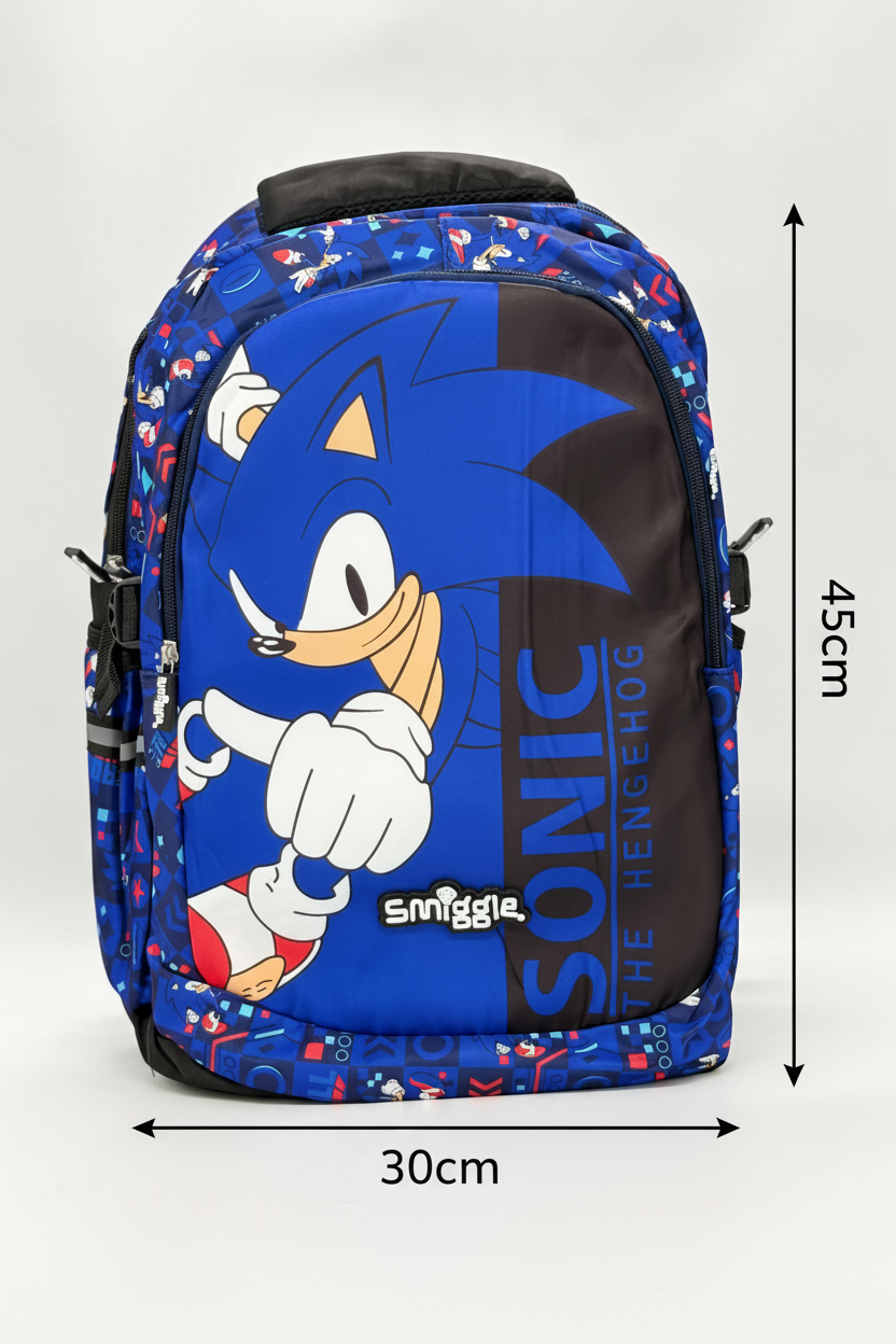 Smiggle Sonic The Hedgehog School Backpack with Pencil Case