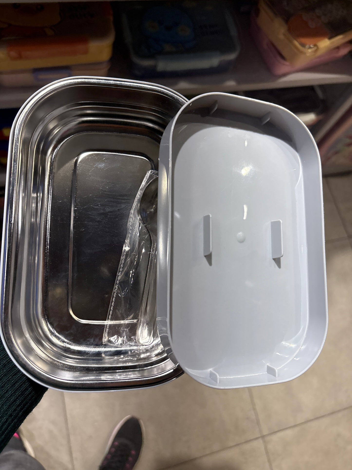 STEEL CARAMEL LUNCH BOX leak proof with avengers, spider man, princess and mickey Minie characters print