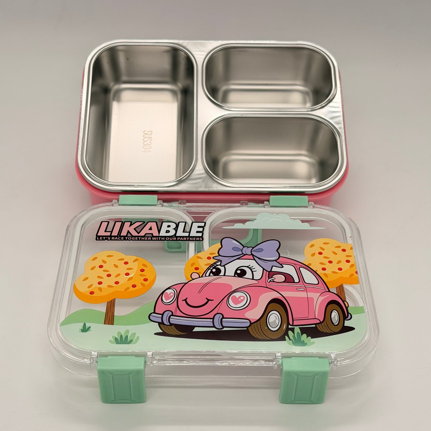 Large Car Stainless Steel  Lunch Box