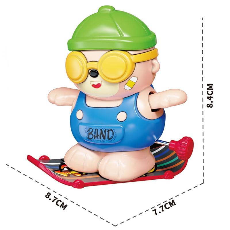 Cute Mini Skateboard Bear Wind Up Toy