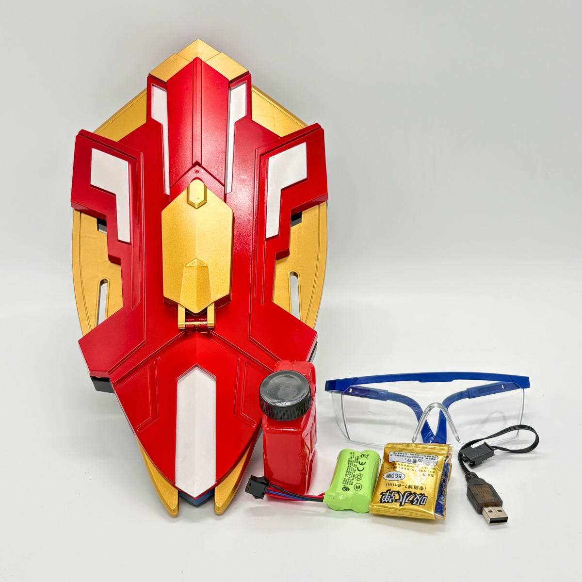 Iron Man Shield Water Bullet Launcher Toy with Light and Sound Effects