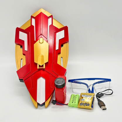 Iron Man Shield Water Bullet Launcher Toy with Light and Sound Effects