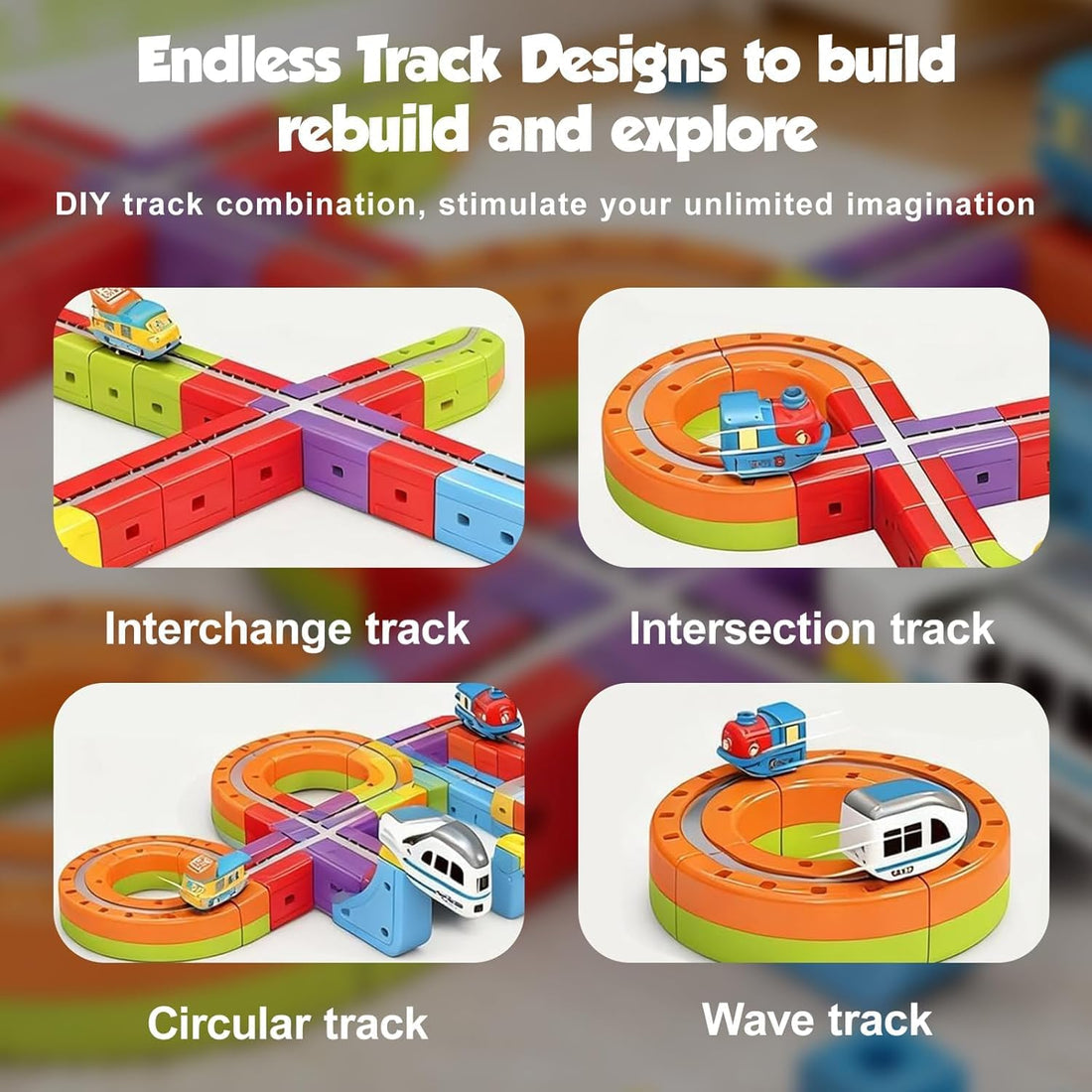 DIY Magnetic Levitation Train Track  Building Set, 32 Pcs