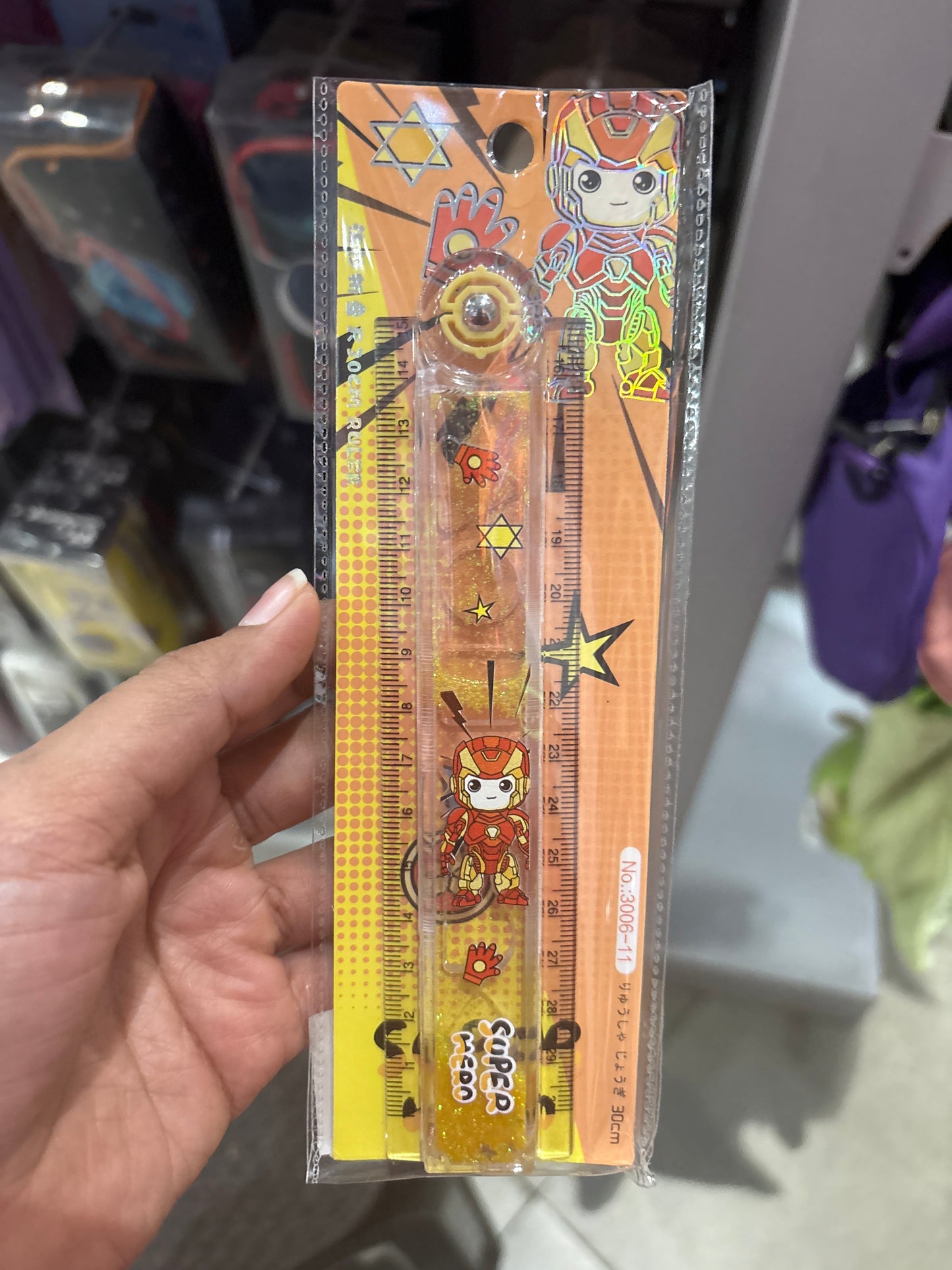 Avengers Foldable Ruler with Spinner and Stencil - 30cm