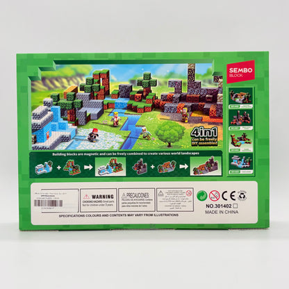 Sembo Pixel World Jungle Exploration Magnetic Building Block Set - 90 Pcs