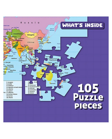Funskool Play & Learn World Map Floor Puzzle 105 Pcs for Ages 6+