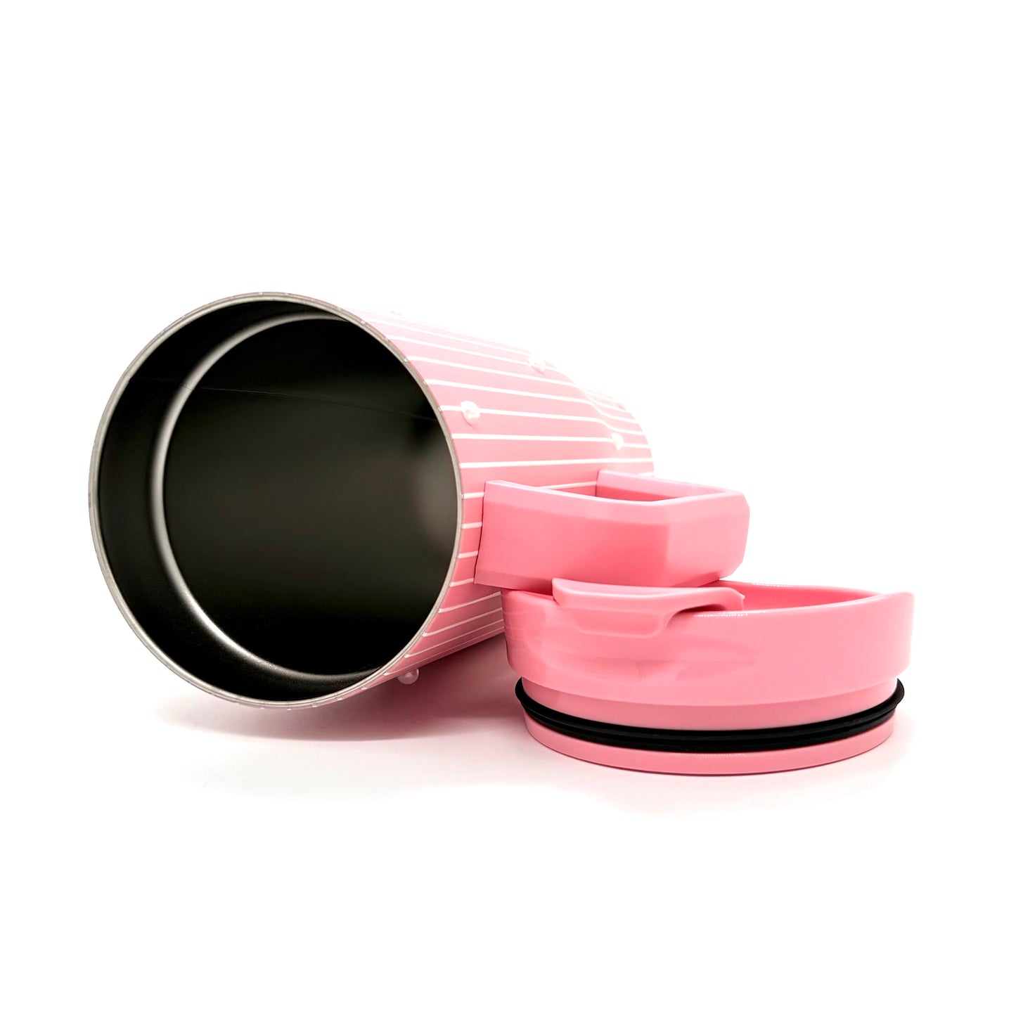 Sitarayuri Striped Insulated Tumbler with Bow Charm and Handle – 1200ml