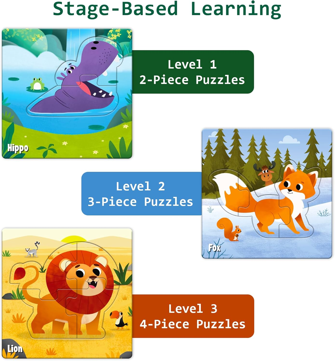 Super Play Jungle Animal Puzzle Set