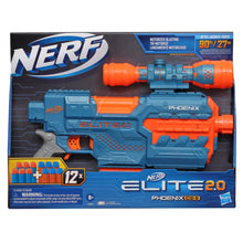Nerf Elite 2.0 Phoenix CS-6 Motorized Blaster, 12 Official Nerf Darts, 6-Dart Clip, Scope, Tactical Rails, Barrel and Stock Attachment Points Blasters for age 8Y+