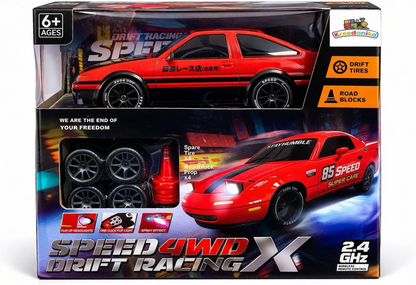 Speed 4WD Drift Racing X Remote Control Car,2.4GHz Remote Control