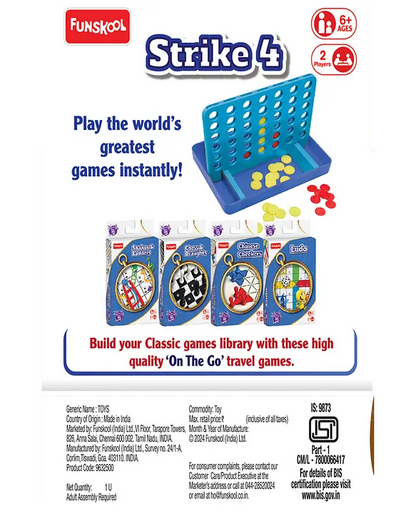 Funskool Strike 4, Travel Board Game