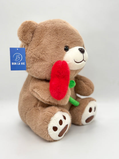 Brown Teddy with Heart Soft Toy 46 cm
