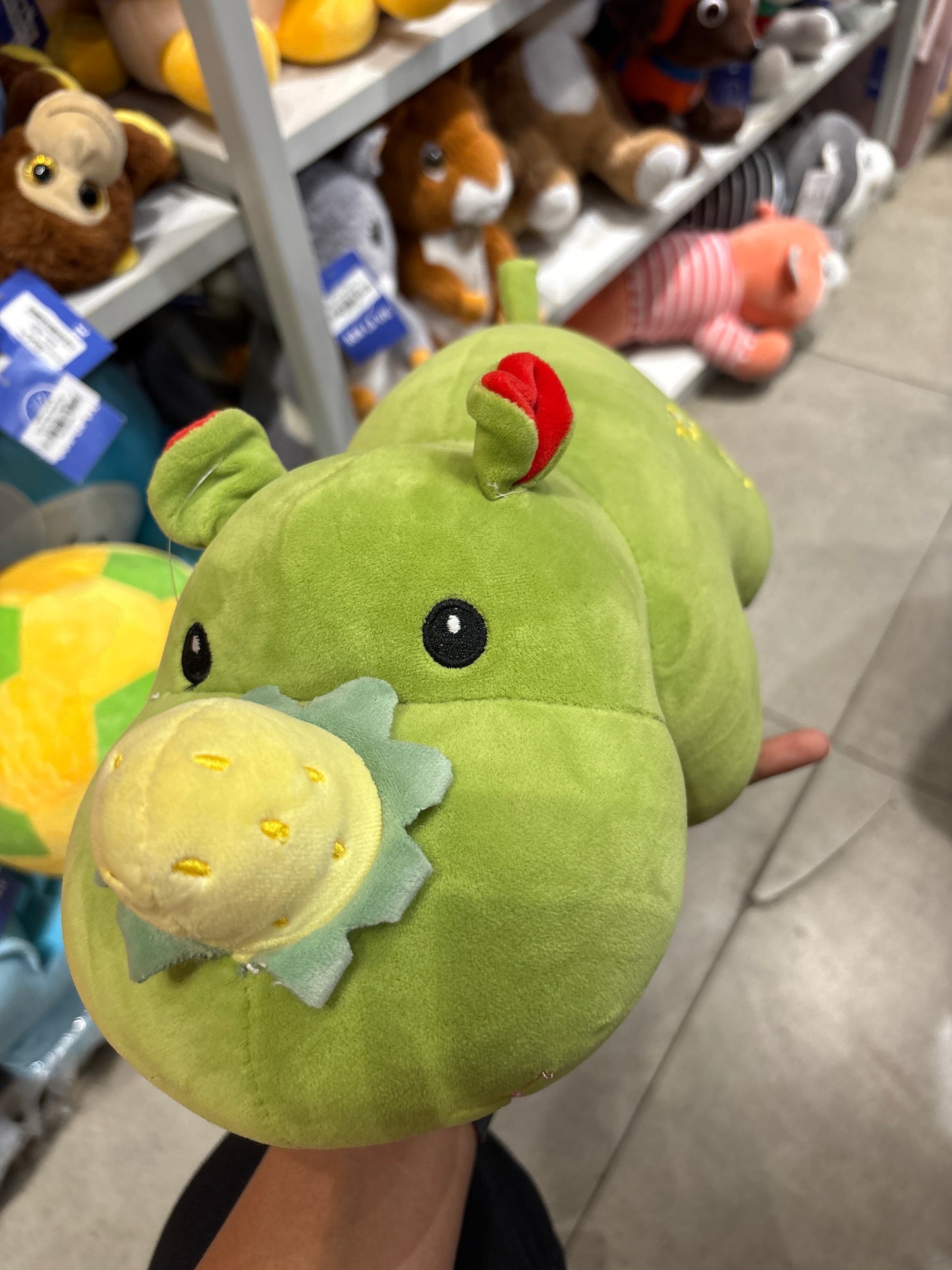Cute Green Hippo Plush Toy (35cm)