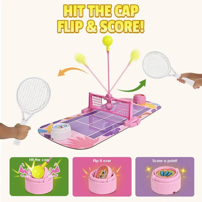 Tabletop Tennis Court Battle Game For Kids