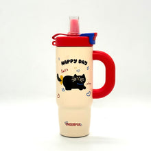 Cartoon Insulated Steel Tumbler with Handle 800ml