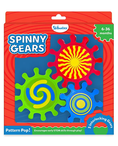 Skillmatics Spinny Gears ,Pattern Pop! And 3 Interlocking Gears