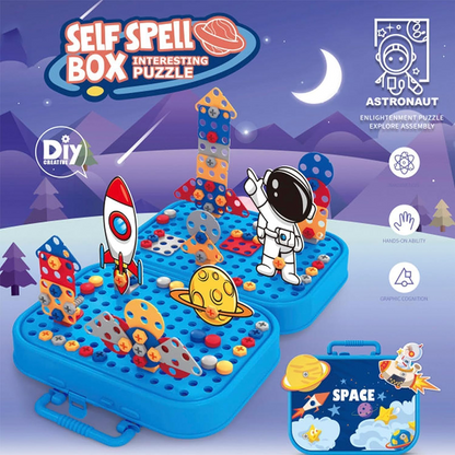 Space Self Spell Box Interesting Puzzle Set With Drill