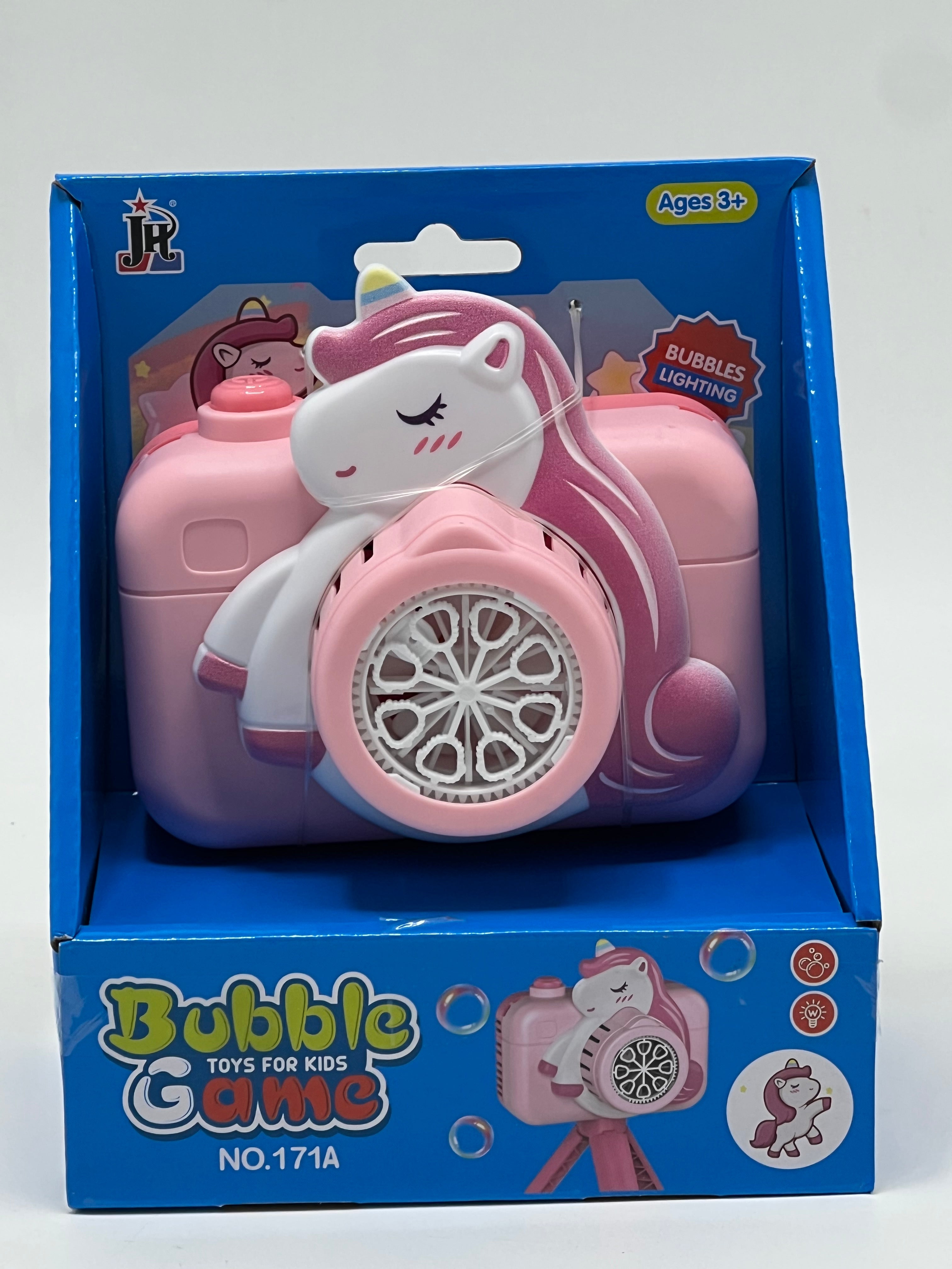 Camera Bubble Gun Toy with Lights – Unicorn and Astronaut Design for ...