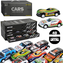 Toy Car Container Parking Playset (48 Pcs Metal Alloy Cars)