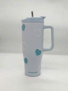 Love Heart Insulated Tumbler 1200ml with Straw