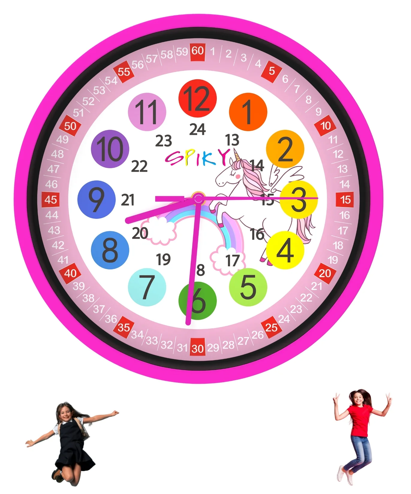 Spiky Wall Clock for Kids Boys And Girls