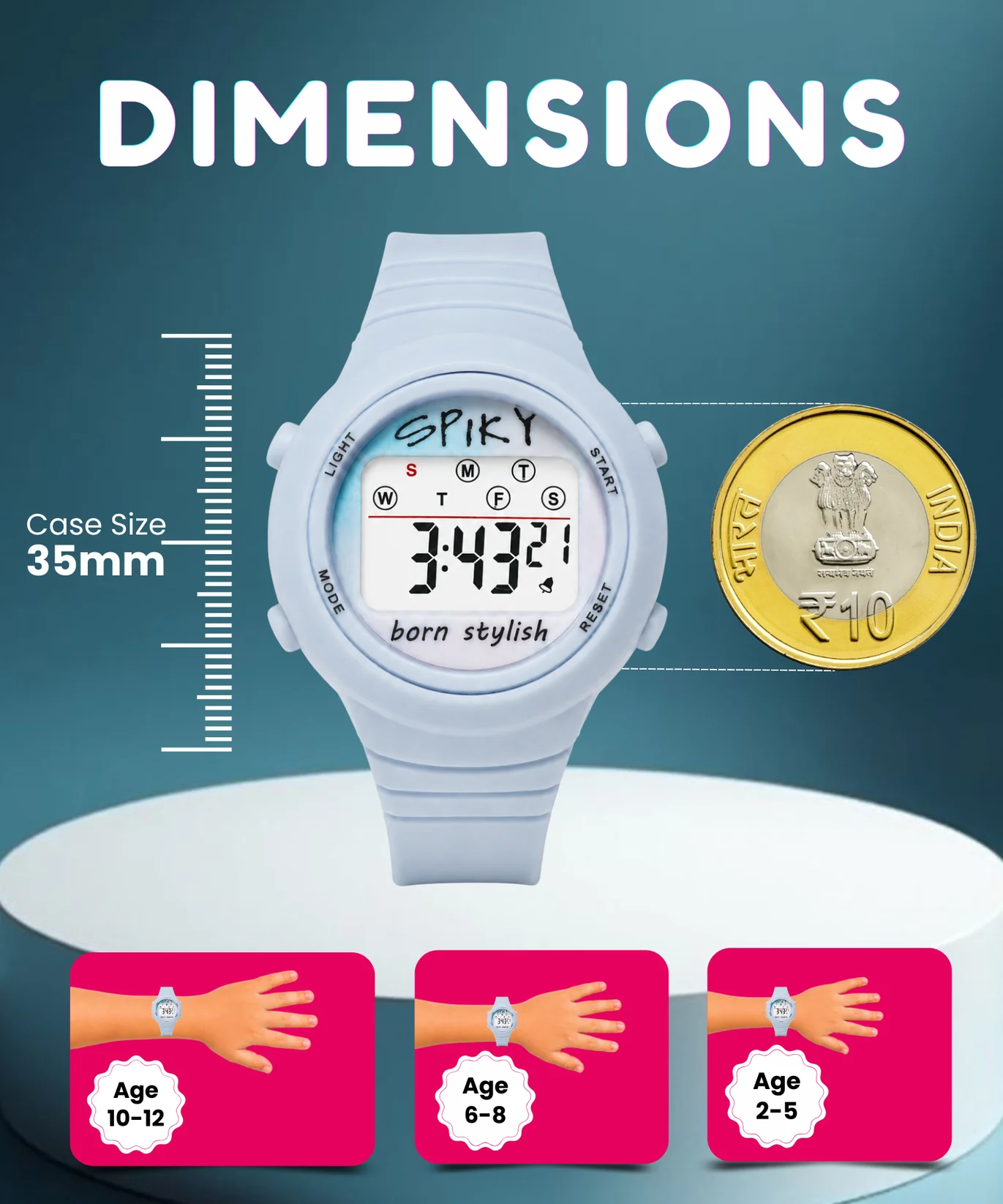 Spiky Spkeva64 Digital Sports Watch for Kids