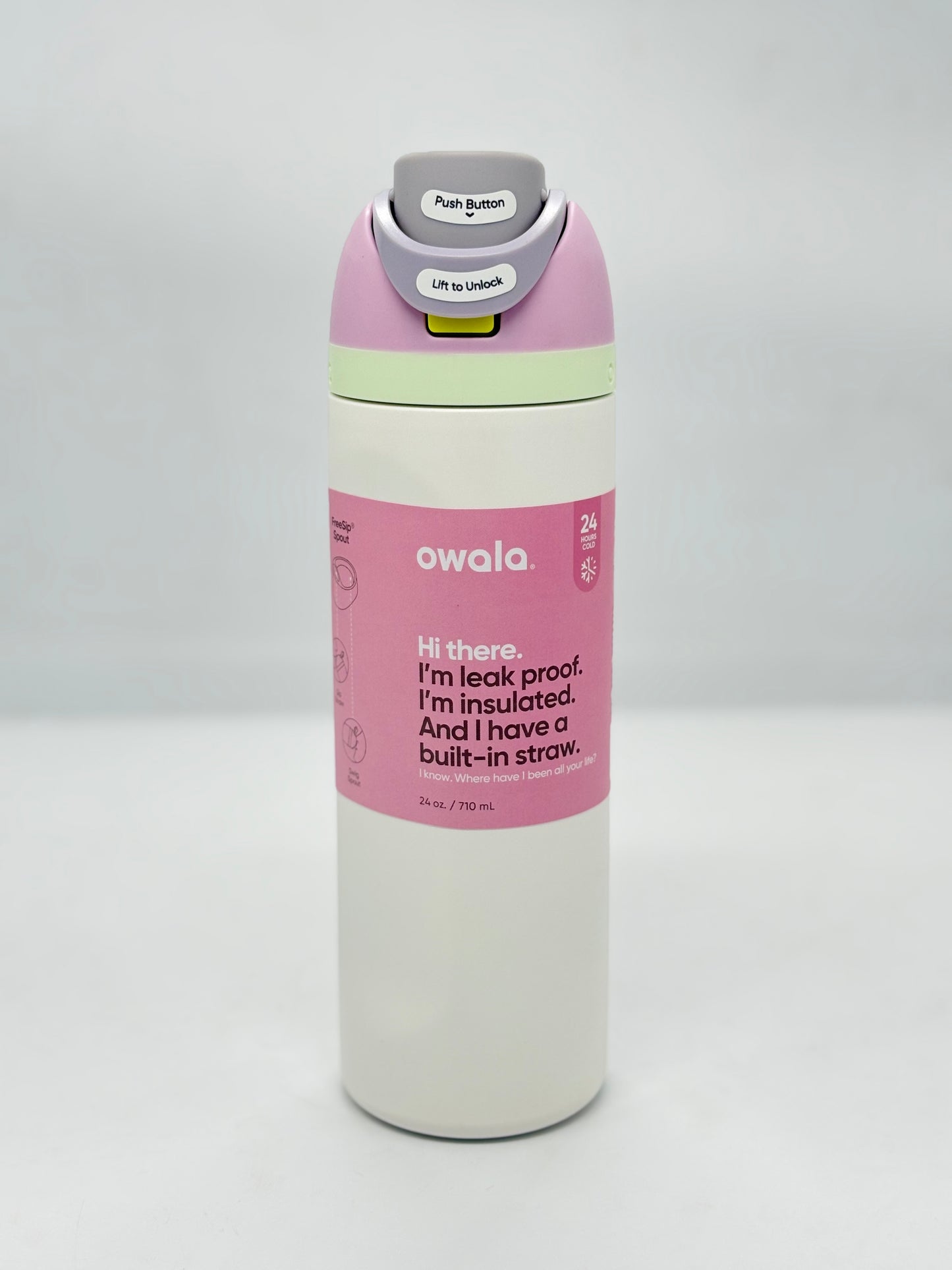 Owala FreeSip Insulated Steel Water Bottle with Straw - 24oz / 710ml