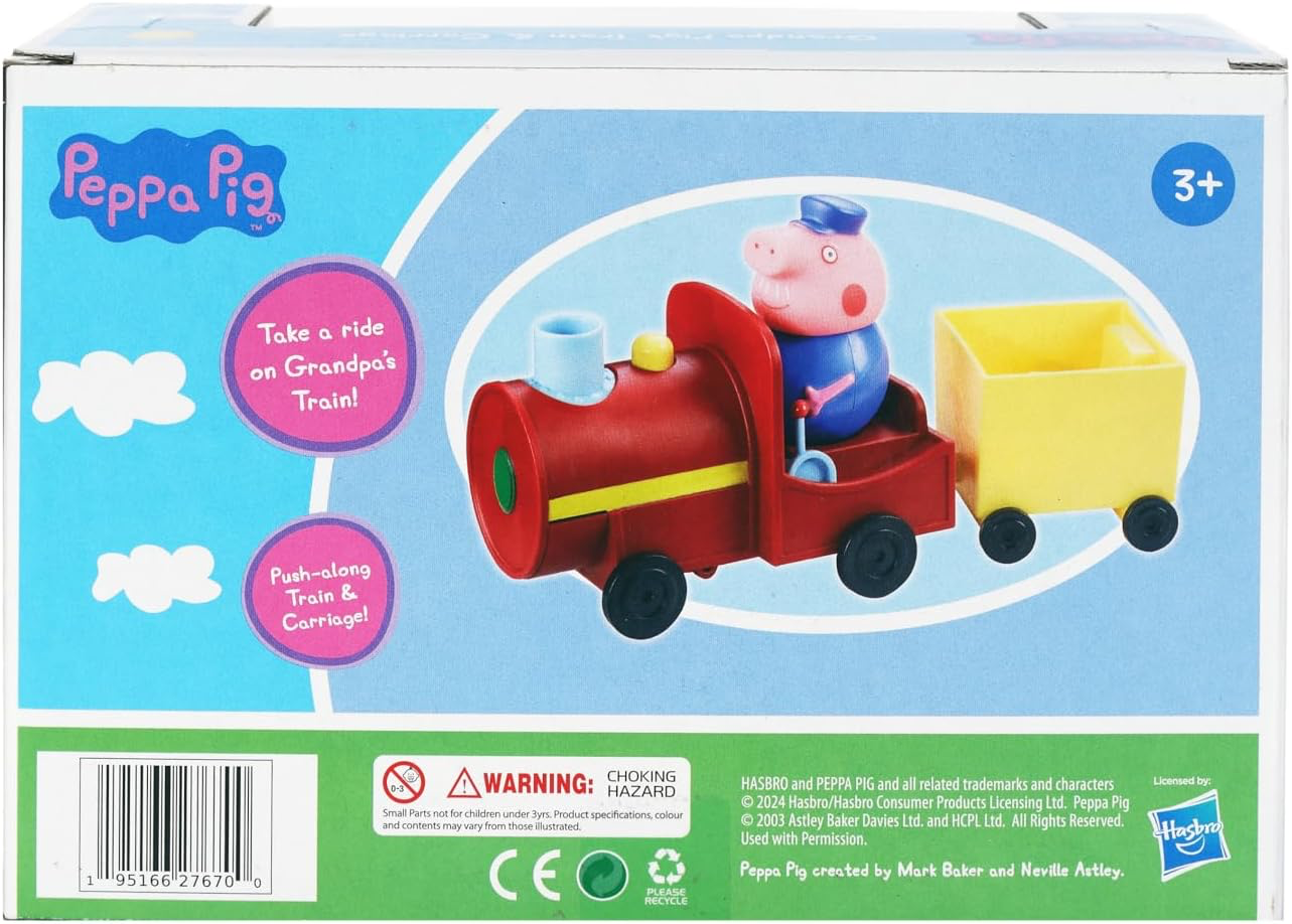 Peppa Pig Grandpa Pig's Push-Along Train And Carriage Playset