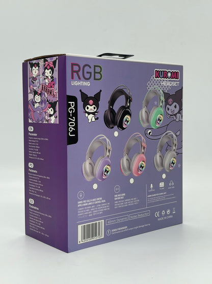 Kuromi Bluetooth Wireless Headphone with Lighting Effects