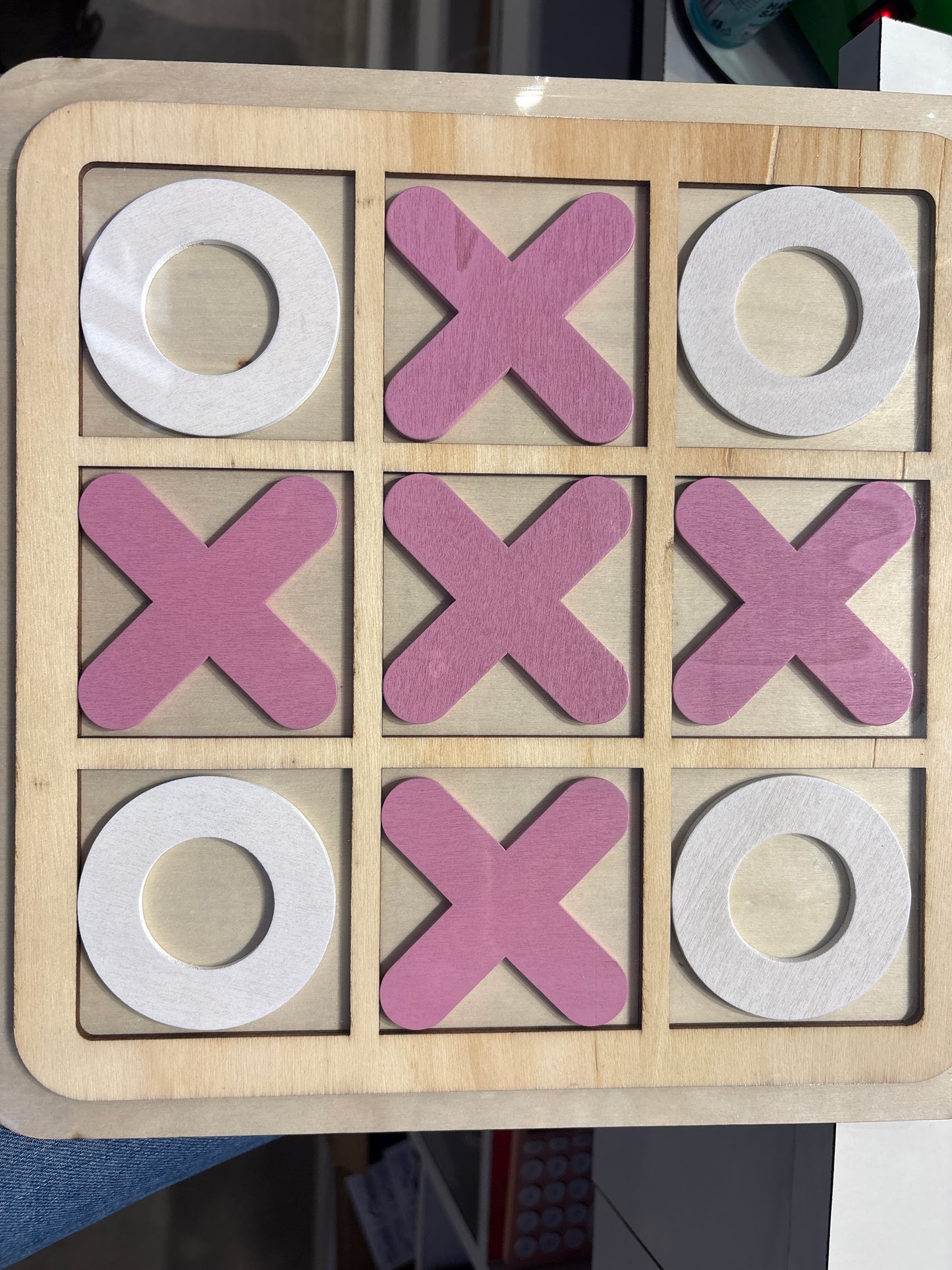 Large Wooden XO Tic Tac Toe Board Game