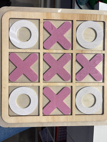 Large Wooden XO Tic Tac Toe Board Game