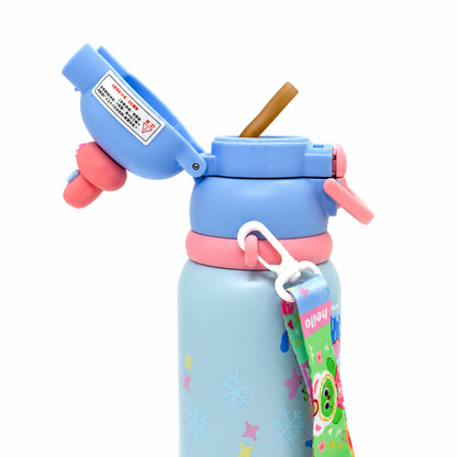 Cute Bear Insulated 2-in-1 Sipper Bottle with Cup 500ml