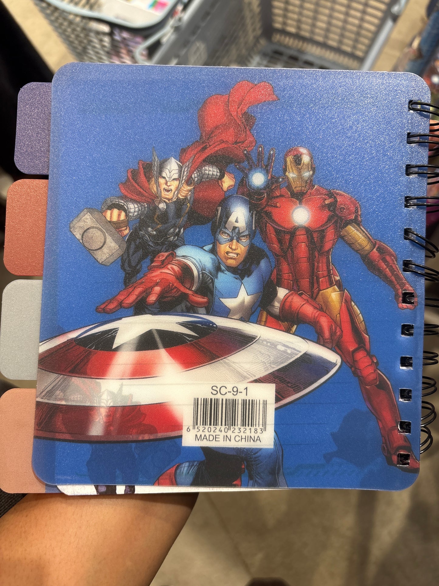 Avengers Assemble Spiral Tabbed Notebook – Marvel Superhero Diary for Kids