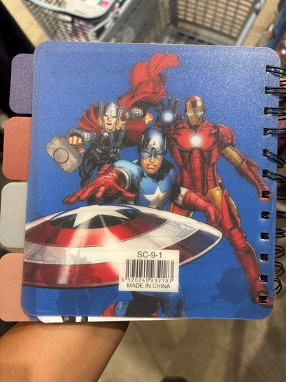 Avengers Assemble Spiral Tabbed Notebook – Marvel Superhero Diary for Kids
